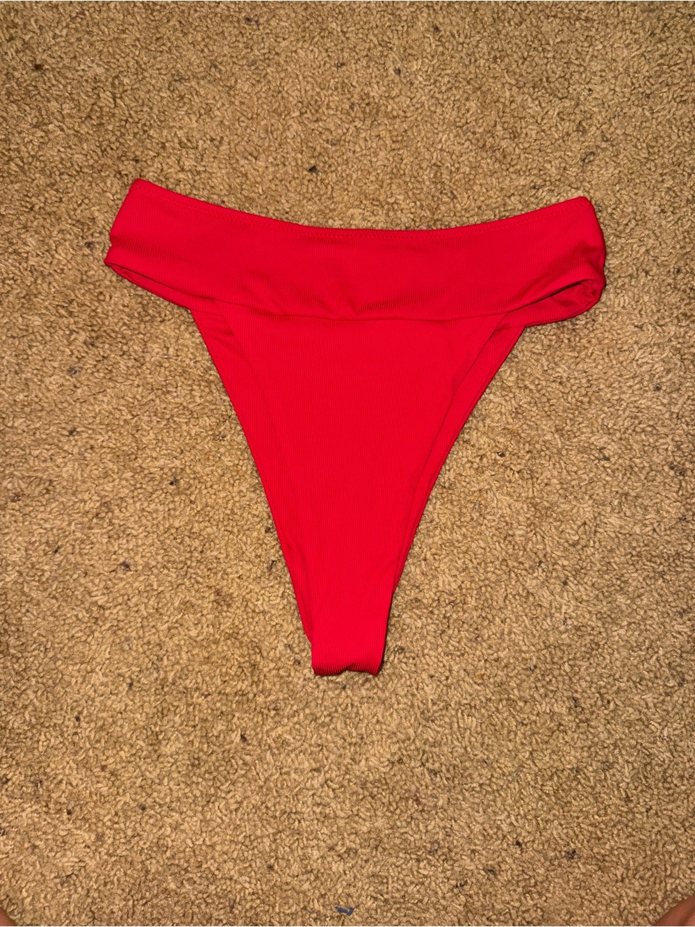 High-Cut Red Bikini Bottom — Women's Swimwear